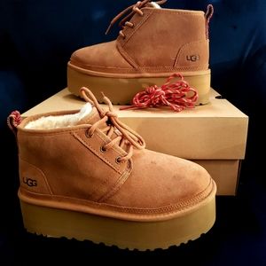 Ugg Women's Neumel Heritage Platform Chukka Boot Chestnut US 7